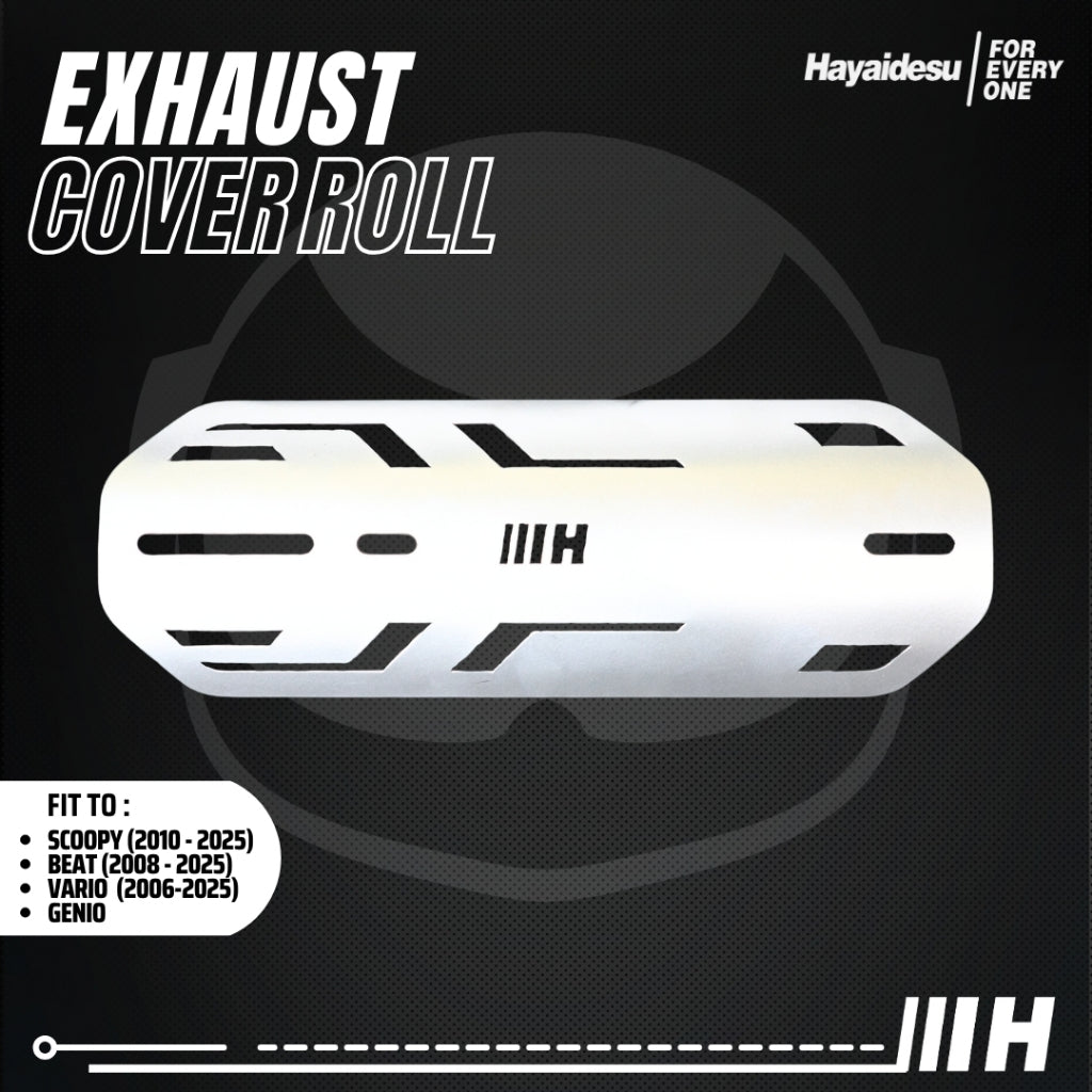 Hayaidesu Exhaust / Knalpot Cover (ROLL)  Vario 110/125/150, Beat 2016-2024, Genio 2025, Scoopy 2017-2025 Tameng Pelindung Knalpot Motor Honda