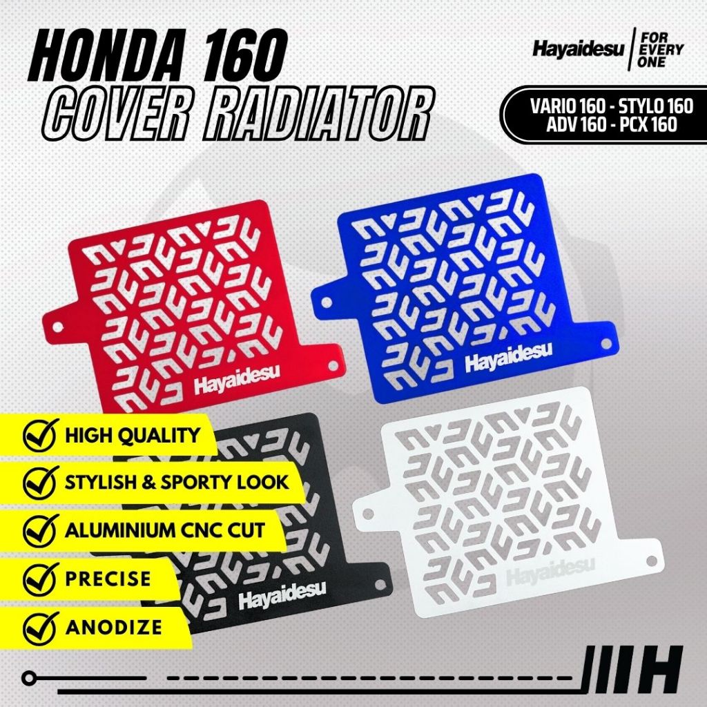 Hayaidesu Cover Radiator Honda 160 – Vario 160, ADV 160, PCX 160, STYLO 160 - Full CNC