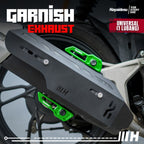 Hayaidesu Garnish Knalpot Universal - Garnish Knalpot Variasi Atas-Bawah Full CNC Anodized