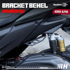 Hayaidesu Bracket Behel Yamaha AEROX ALPHA (Standard, Cybercity, Turbo) - 3mm Steel Material High Quality