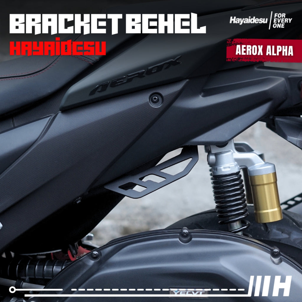 Hayaidesu Bracket Behel Yamaha AEROX ALPHA (Standard, Cybercity, Turbo) - 3mm Steel Material High Quality