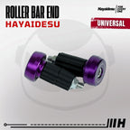 Hayaidesu  Bar End Roller Jalu Motor Stang Tipe No Drat Universal - Full CNC Anodize