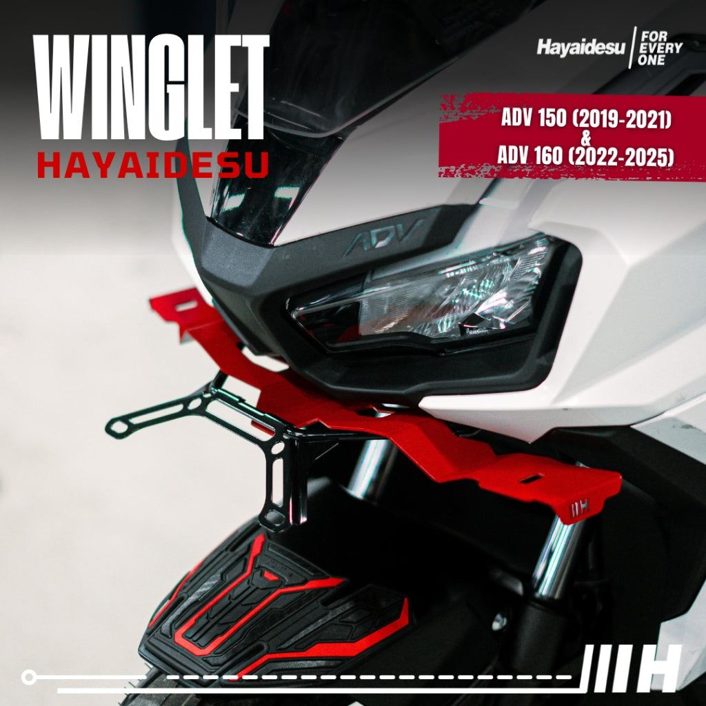 Hayaidesu Winglet Bawah Honda ADV 150/ADV 160 - Steel Material Sporty Look High Quality