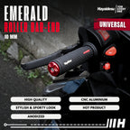 Hayaidesu Roller Bar End EMERALD Jalu Stang Motor Universal 10mm - Full CNC Anodize