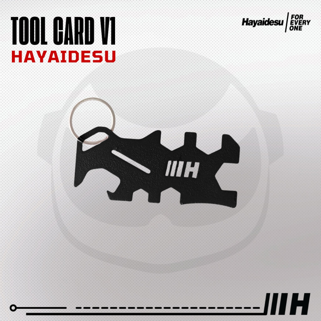 Hayaidesu  TOOL CARD V1 Pocket Tool Card Alat Multi Fungsi Bentuk Kartu