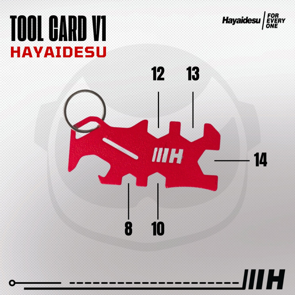 Hayaidesu  TOOL CARD Pocket Tool Card Alat Multi Fungsi Bentuk Kartu