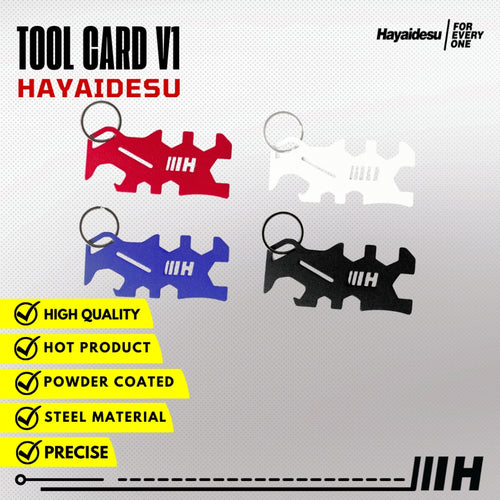 Hayaidesu  TOOL CARD V1 Pocket Tool Card Alat Multi Fungsi Bentuk Kartu
