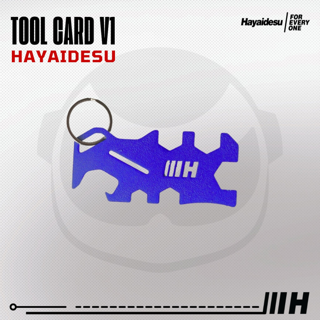 Hayaidesu  TOOL CARD V1 Pocket Tool Card Alat Multi Fungsi Bentuk Kartu